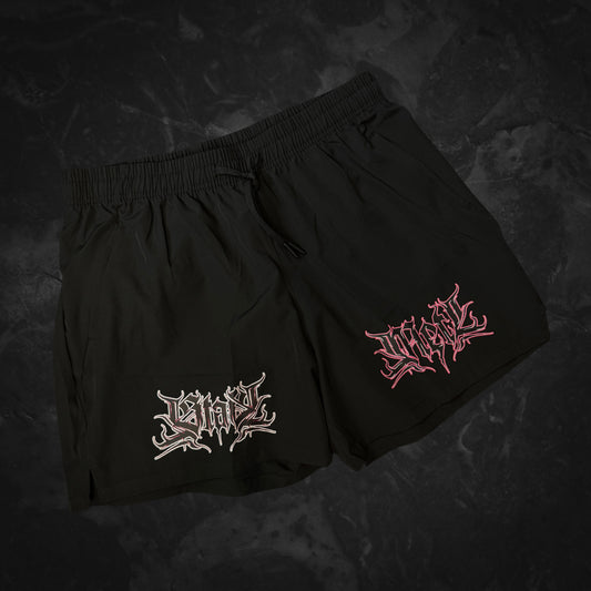 stay metl sports shorts — pink